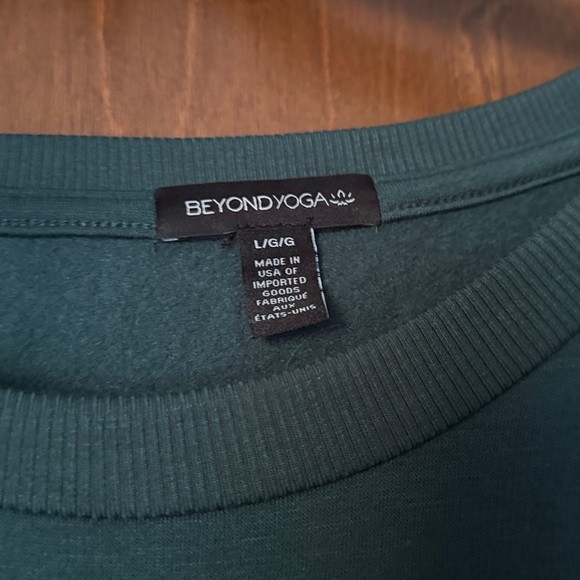 Beyond Yoga Off Duty Pullover in Medium Green NWT Sz Lg. Bloomingdale’s Ret $108 - Picture 7 of 11